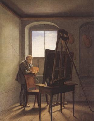 Georg Friedrich Kersting Caspar David Friedrich in his Studio (mk22)